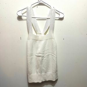 LOFT Cross Back knit sweater tank top in white